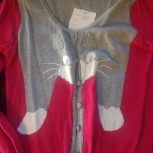 Draped cat cardigan